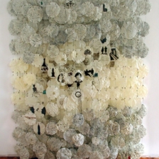 6.-Labyrinth-Of-The-Mind, 86"x72"x6",Denril, bee"s wax, graphite, ink, m.m.